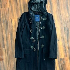 American Eagle Outfitters Black Quilted Jacket